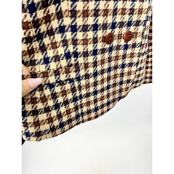 Pendleton Blazer Jacket Equestrian Houndstooth Wool Double Breast Boxy Vintage - Picture 9 of 12